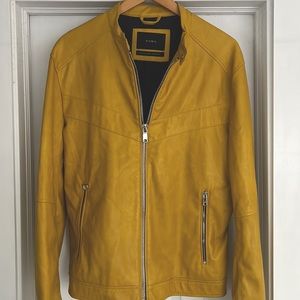 Rare Zara yellow biker Moto jacket bought but worn once